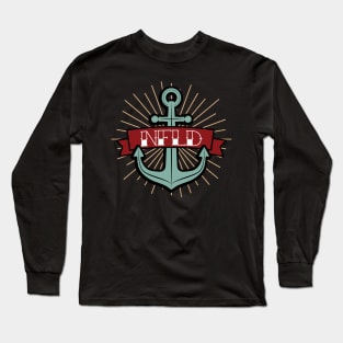 Newfoundland Retro Anchor || Newfoundland Clothing Long Sleeve T-Shirt